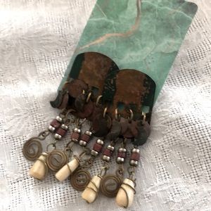 Boho Copper Laser Cut Earrings